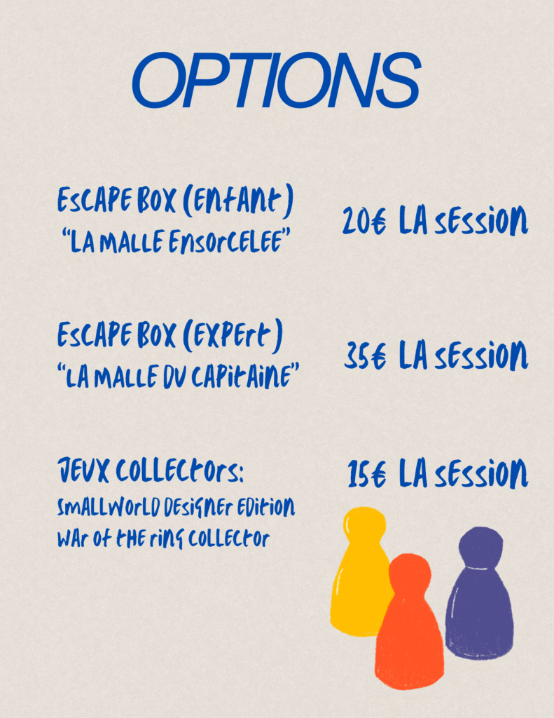 Menu jeux